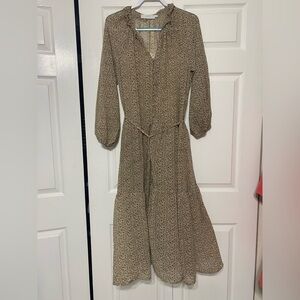 ASTR THE LABEL Brown Floral Dress Size L
